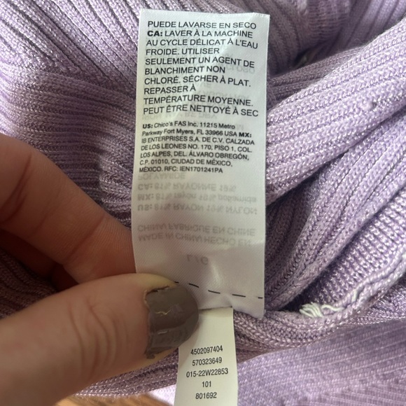 WHBM Y2K Pastel Sweetheart Lilac Ribbed Knit Tank Top Casual Coquette Staple | L - Picture 12 of 12